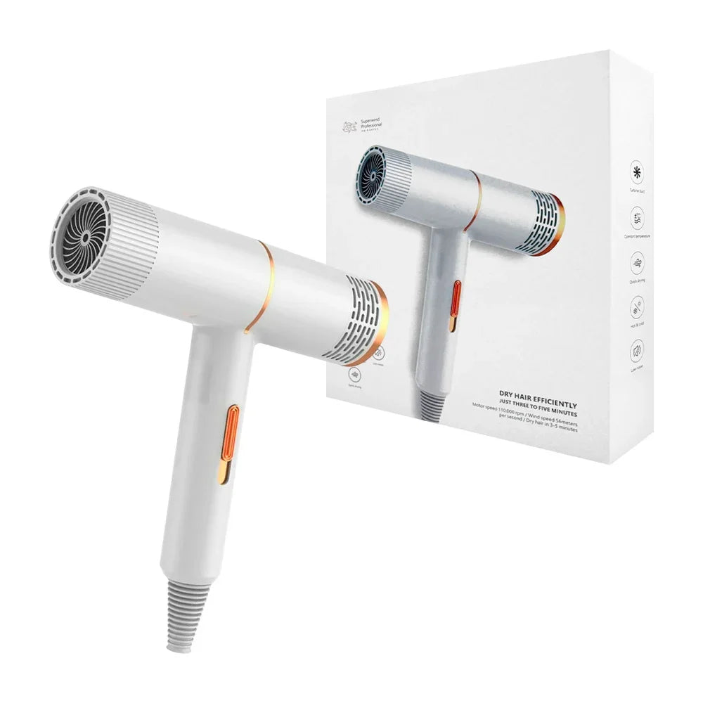 [GD] 1 pc Large cylindrical turbine dryer, with gold details and variable speeds, variety of colors / 60274 /