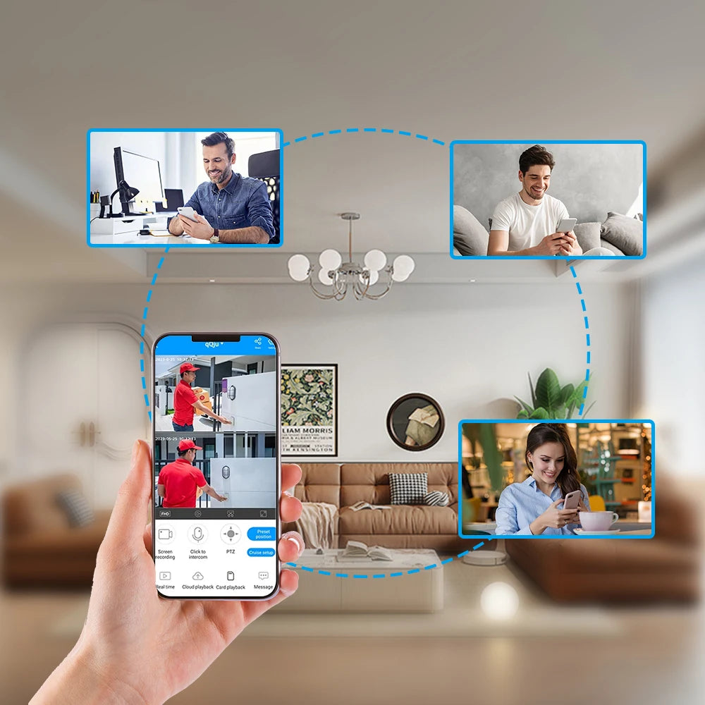 4MP HD 4G Solar CCTV IP Camera Built-in 7500mAh Battery Support Max 256GB Storage Outdoor Waterproof Cam