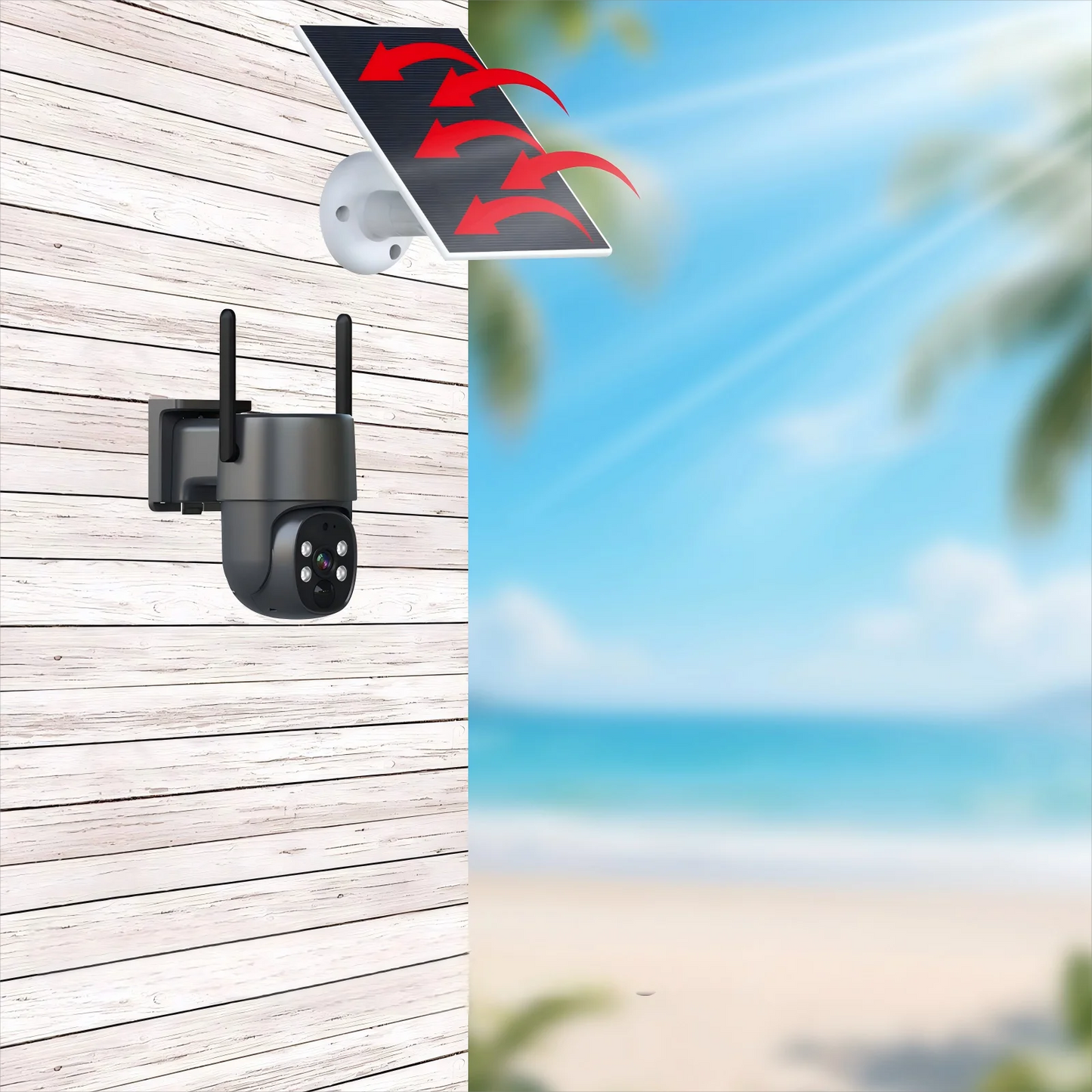 4MP HD 4G Solar CCTV IP Camera Built-in 7500mAh Battery Support Max 256GB Storage Outdoor Waterproof Cam