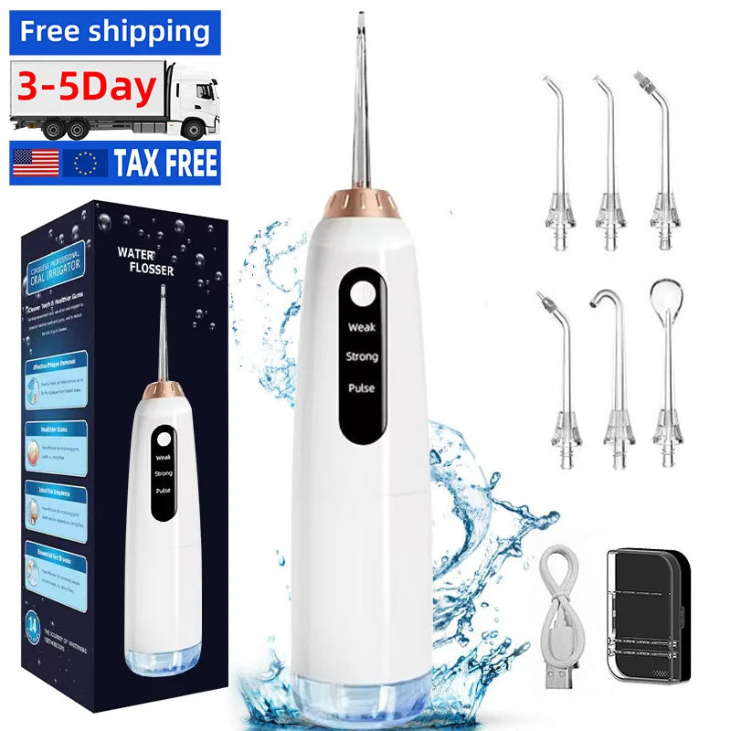 Eu US in Stock Portable Mouth Water Flosser High Quality Teeth Cleaning Teeth Water Flosser Cordless Teeth Cleaner