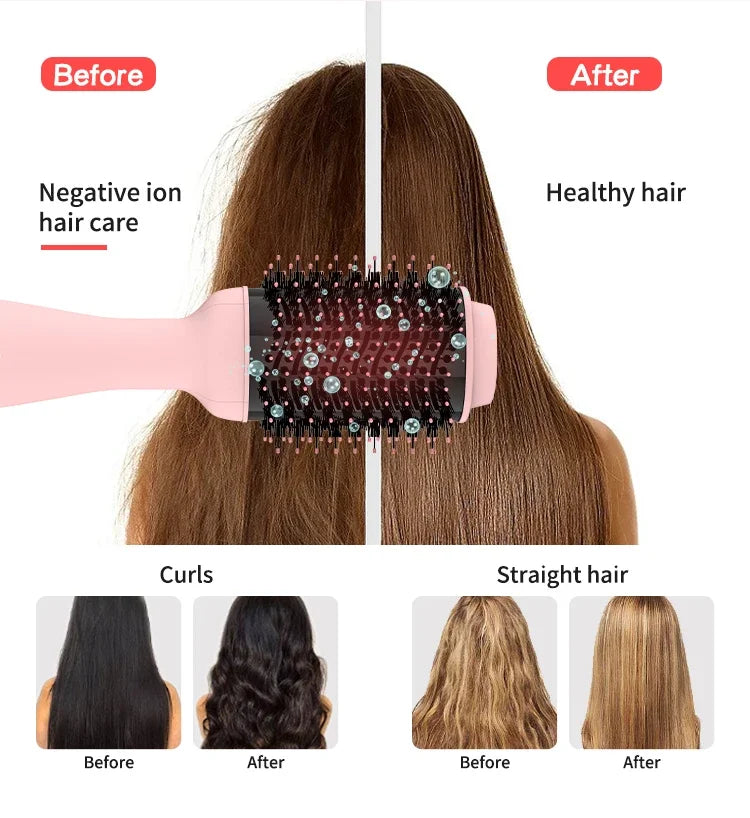 Multi-functional Hair Comb 3-in-1 Negative Ion Curling Iron