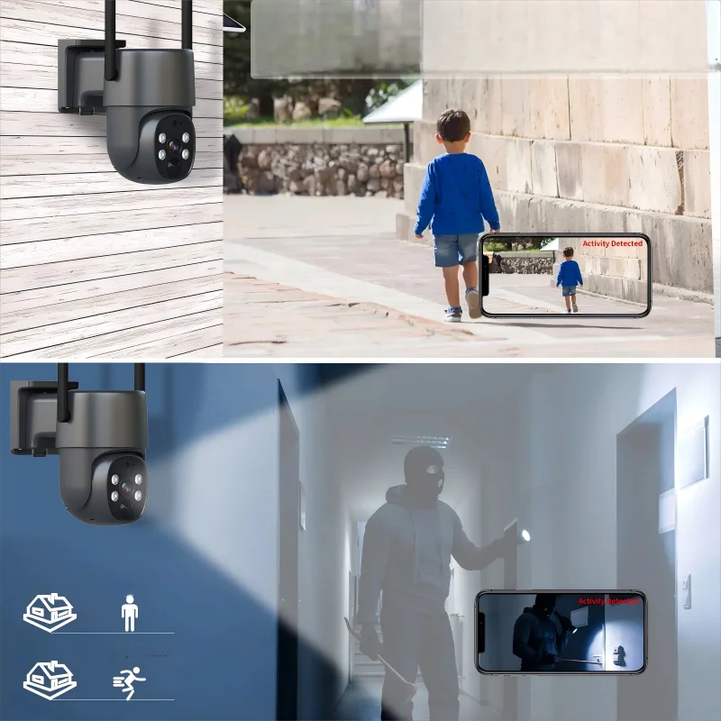 4MP HD 4G Solar CCTV IP Camera Built-in 7500mAh Battery Support Max 256GB Storage Outdoor Waterproof Cam