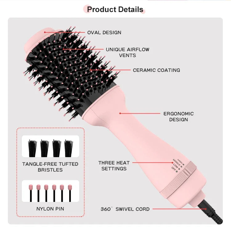 Multi-functional Hair Comb 3-in-1 Negative Ion Curling Iron