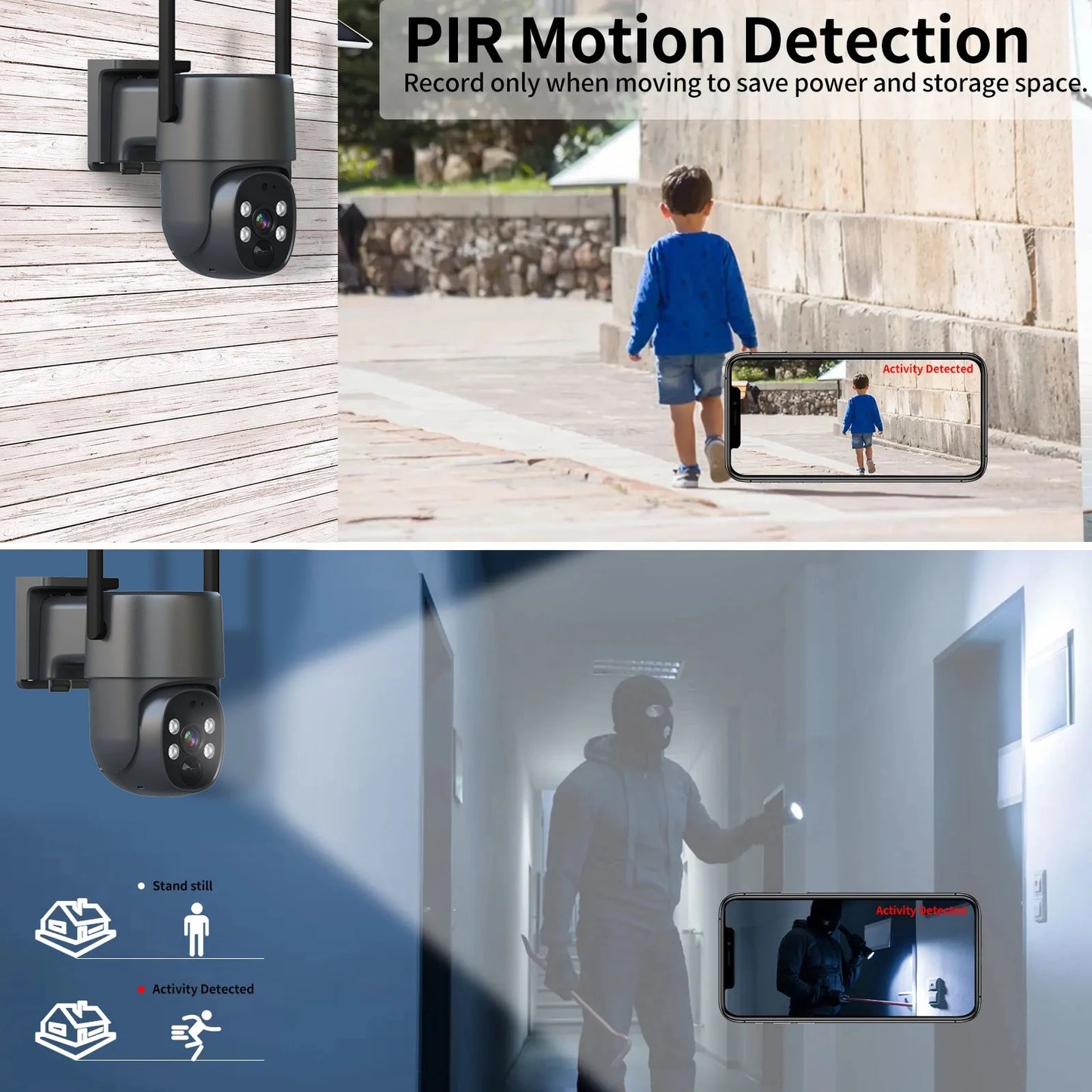 4MP HD 4G Solar CCTV IP Camera Built-in 7500mAh Battery Support Max 256GB Storage Outdoor Waterproof Cam