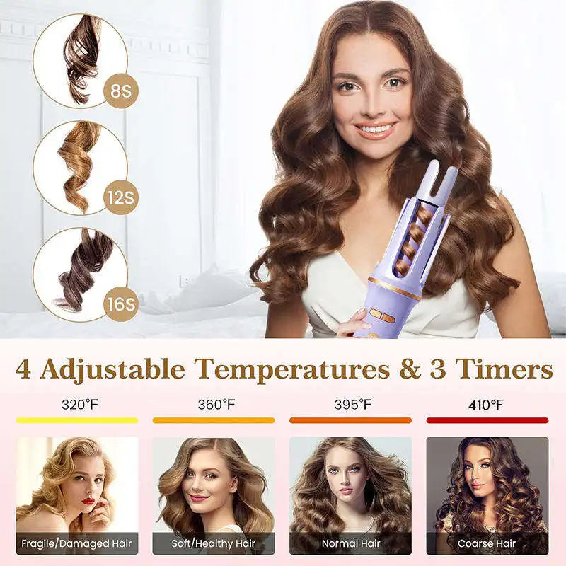 Eu Us in Stock Portable Automatic Hair Curler Professional Electric Automatic Curling Iron