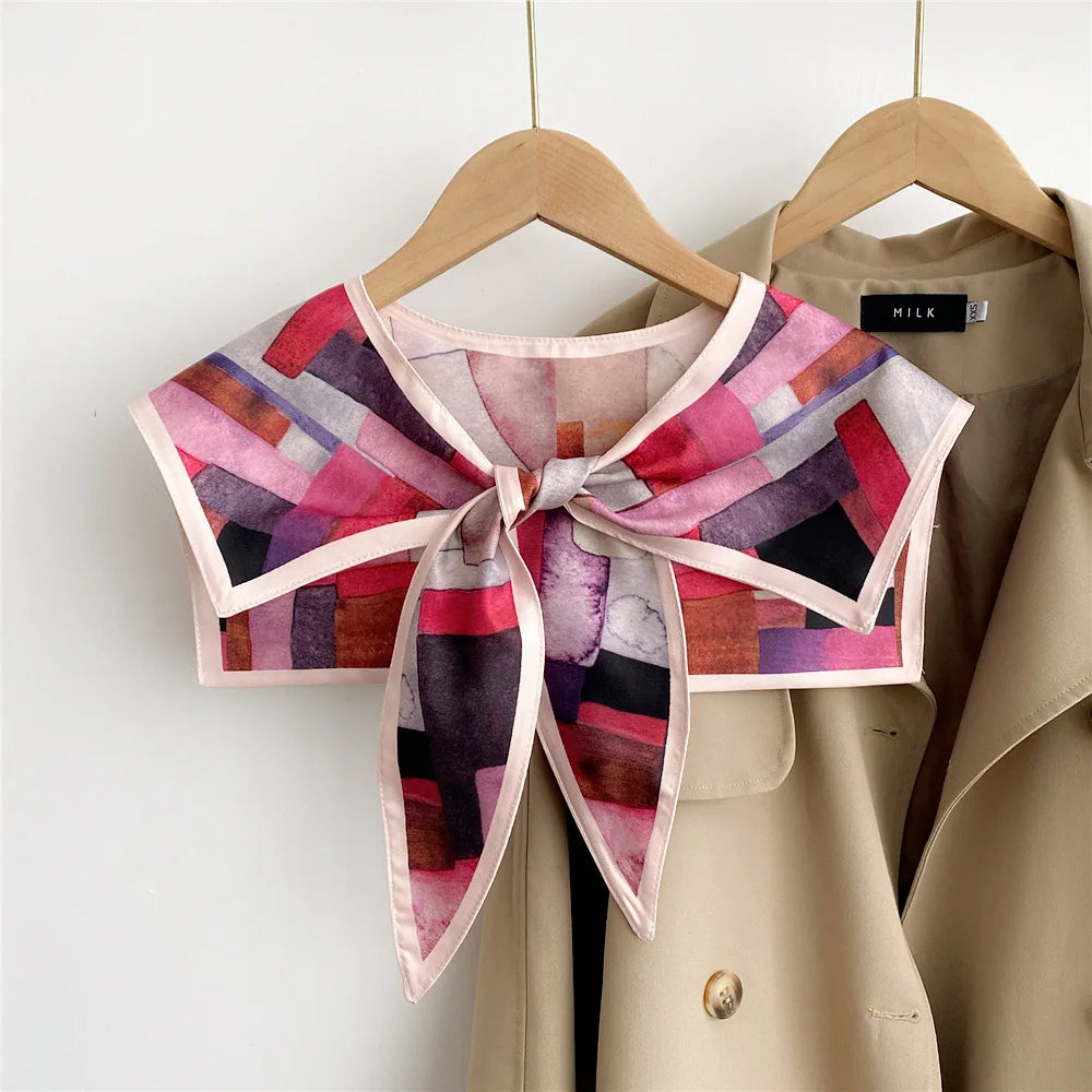 Capes New Style Shoulder Scarf Shawl Women False Collar Air Conditioning Room Shawl Decoration With Knotted Scarf Cloak