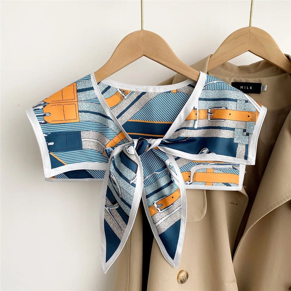 Capes New Style Shoulder Scarf Shawl Women False Collar Air Conditioning Room Shawl Decoration With Knotted Scarf Cloak