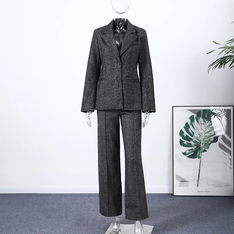 Fashion Women's Tassel Solid Blazer Jacket Lapel Full Sleeve Casual Coat 2026 Spring Autumn Lady Elegant Street Lady Outwear New