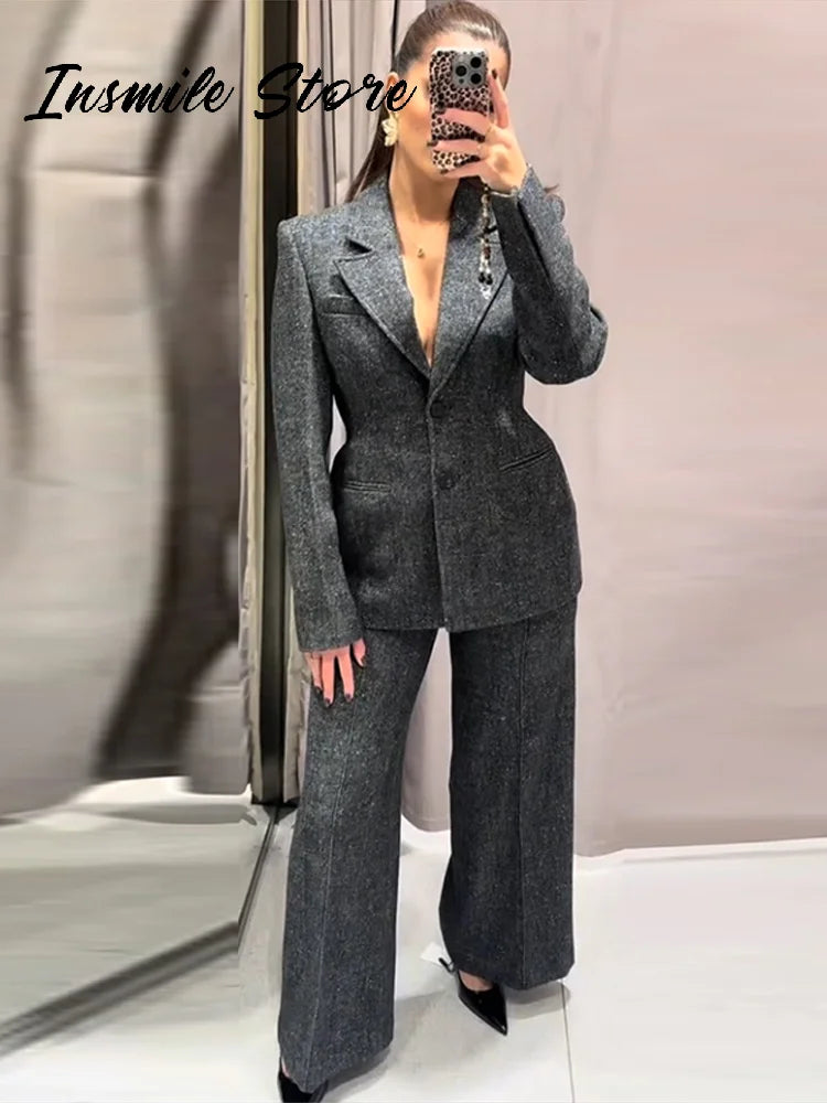 Fashion Women's Tassel Solid Blazer Jacket Lapel Full Sleeve Casual Coat 2026 Spring Autumn Lady Elegant Street Lady Outwear New