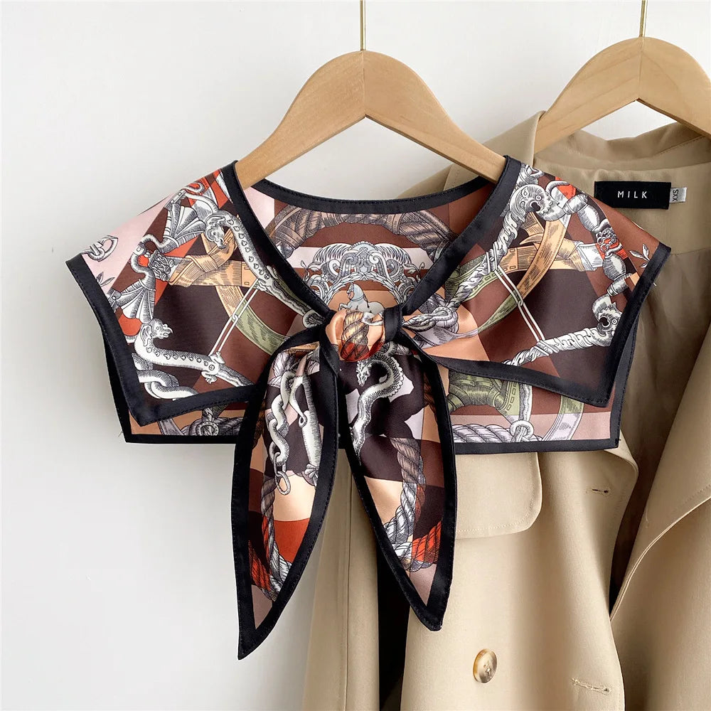 Capes New Style Shoulder Scarf Shawl Women False Collar Air Conditioning Room Shawl Decoration With Knotted Scarf Cloak