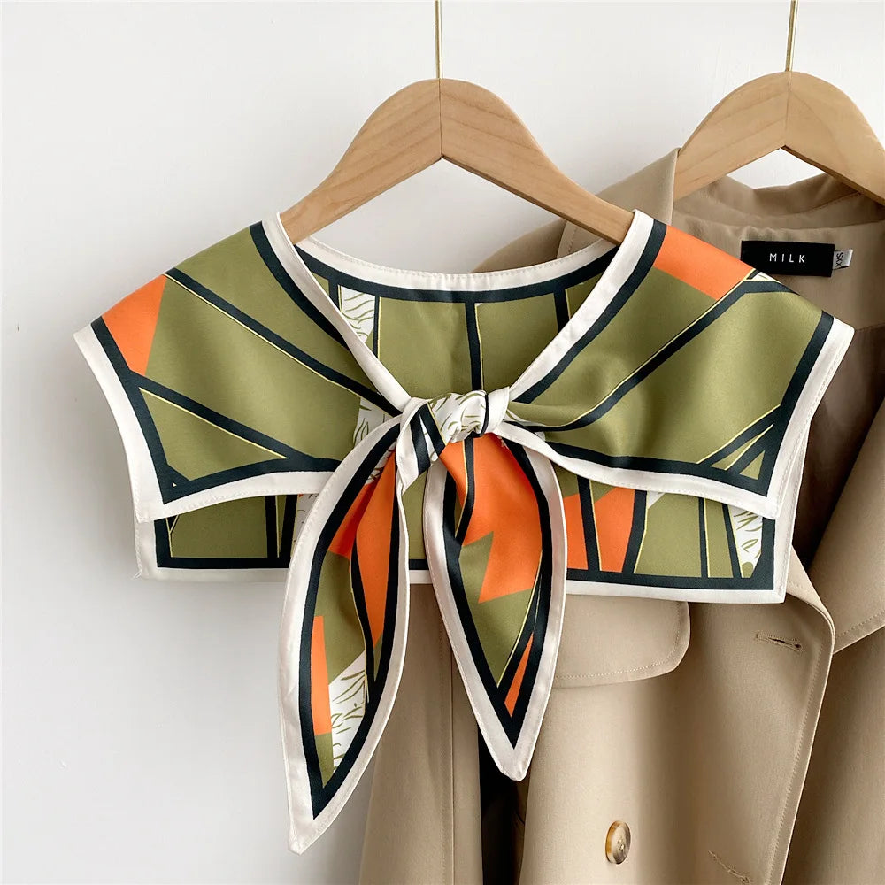 Capes New Style Shoulder Scarf Shawl Women False Collar Air Conditioning Room Shawl Decoration With Knotted Scarf Cloak