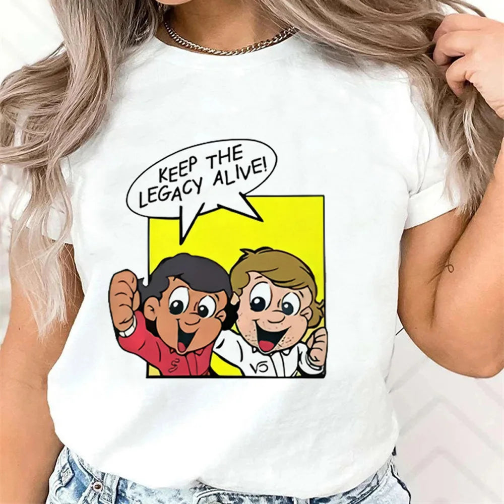 Ayrton Senna t shirt teen women Graphic 2000s Comfortable Retro Classic shirt Y2k Psychedelic 2000s aesthetic Retro Gothic