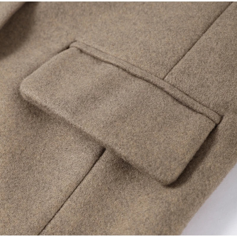 Fashion Women's Tassel Solid Blazer Jacket Lapel Full Sleeve Casual Coat 2026 Spring Autumn Lady Elegant Street Lady Outwear New