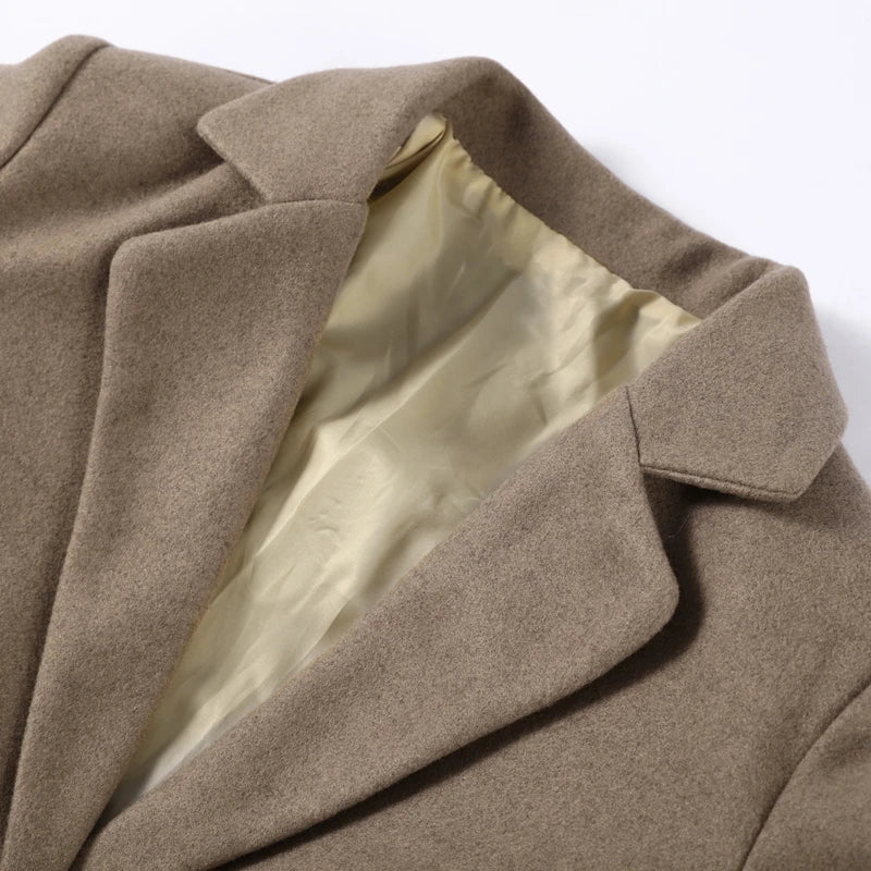 Fashion Women's Tassel Solid Blazer Jacket Lapel Full Sleeve Casual Coat 2026 Spring Autumn Lady Elegant Street Lady Outwear New