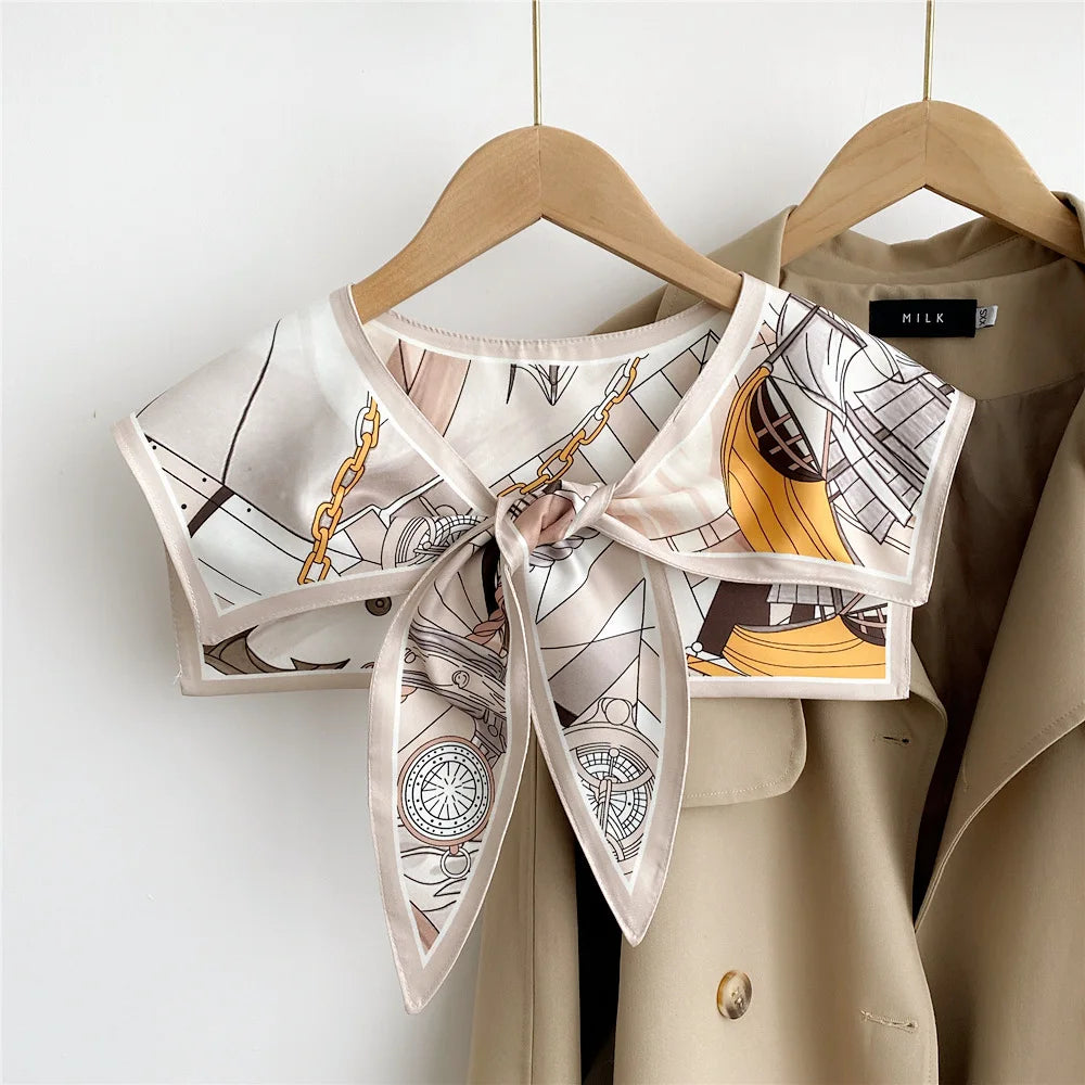 Capes New Style Shoulder Scarf Shawl Women False Collar Air Conditioning Room Shawl Decoration With Knotted Scarf Cloak