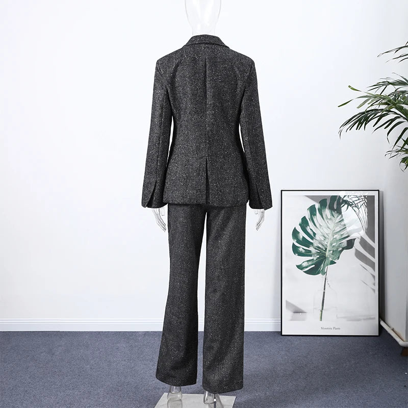 Fashion Women's Tassel Solid Blazer Jacket Lapel Full Sleeve Casual Coat 2026 Spring Autumn Lady Elegant Street Lady Outwear New