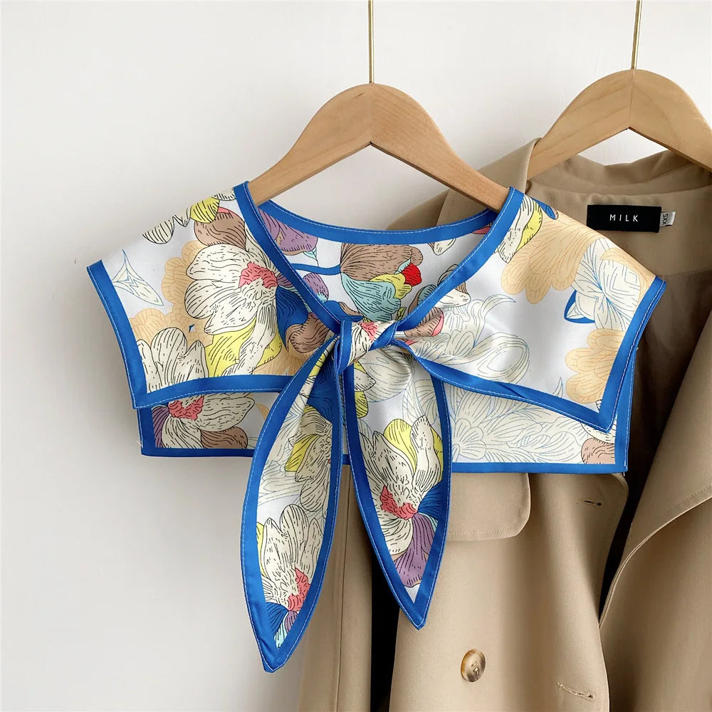 Capes New Style Shoulder Scarf Shawl Women False Collar Air Conditioning Room Shawl Decoration With Knotted Scarf Cloak